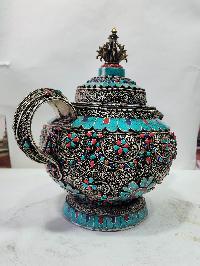 Tibetan Tea And Water Offering Vessel Water Pot, [antique Finishing]