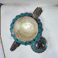 Tibetan Tea And Water Offering Vessel Water Pot, [antique Finishing]