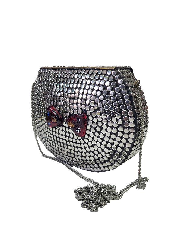 Nepali Handmade Big Ladies Bag With [stone Setting], [metal]
