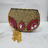 Nepali Handmade Big Ladies Bag With [stone Setting], [metal]
