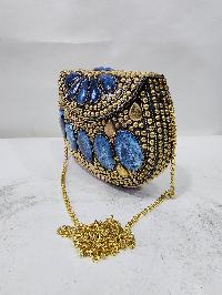 Nepali Handmade Big Ladies Bag With [stone Setting], [metal]