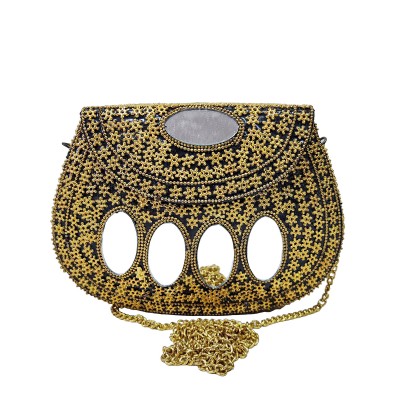 Nepali Handmade Big Ladies Bag With [stone Setting], [metal]
