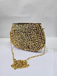 Nepali Handmade Big Ladies Bag With [stone Setting], [metal]