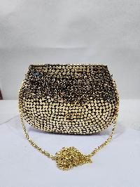 Nepali Handmade Big Ladies Bag With [stone Setting], [metal]