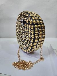 Nepali Handmade Big Ladies Bag With [stone Setting], [metal]