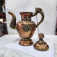 Tibetan Tea And Water Offering Vessel Water Pot, [antique Finishing]