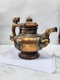 Tibetan Tea And Water Offering Vessel Water Pot, [antique Finishing]