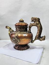 Tibetan Tea And Water Offering Vessel Water Pot, [antique Finishing]
