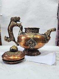 Tibetan Tea And Water Offering Vessel Water Pot, [antique Finishing]