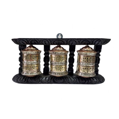 Wall Prayer Wheel With Mantra Inside, [with Carved Mantra], Wall Mountable, Wall Mountable