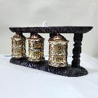 Wall Prayer Wheel With Mantra Inside, [with Carved Mantra], Wall Mountable, Wall Mountable