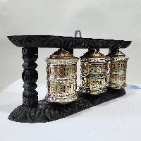 Wall Prayer Wheel With Mantra Inside, [with Carved Mantra], Wall Mountable, Wall Mountable