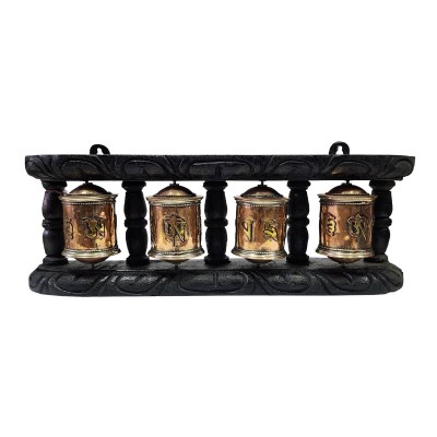 Wall Prayer Wheel With Mantra Inside, [with Carved Mantra], Wall Mountable, Wall Mountable