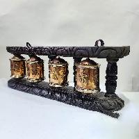 Wall Prayer Wheel With Mantra Inside, [with Carved Mantra], Wall Mountable, Wall Mountable