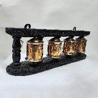 Wall Prayer Wheel With Mantra Inside, [with Carved Mantra], Wall Mountable, Wall Mountable