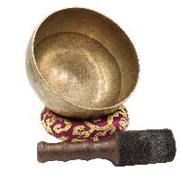[old], Buddhist [real Antique] Hand Beaten [kopre] Singing Bowl, [select Accessories]
