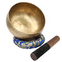 [old], Buddhist [real Antique] Hand Beaten [kopre] Singing Bowl, [select Accessories]