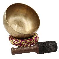 [old], Buddhist [real Antique] Hand Beaten [kopre] Singing Bowl, [select Accessories]