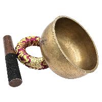 [old], Buddhist [real Antique] Hand Beaten [kopre] Singing Bowl, [select Accessories]