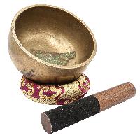 [old], Buddhist [real Antique] Hand Beaten [kopre] Singing Bowl, [select Accessories]