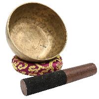 [old], Buddhist [real Antique] Hand Beaten [kopre] Singing Bowl, [select Accessories]