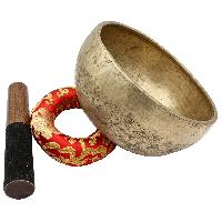[old], Buddhist [real Antique] Hand Beaten [kopre] Singing Bowl, [select Accessories]