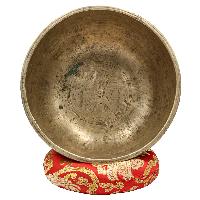 [old], Buddhist [real Antique] Hand Beaten [kopre] Singing Bowl, [select Accessories]