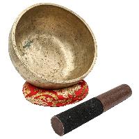 [old], Buddhist [real Antique] Hand Beaten [kopre] Singing Bowl, [select Accessories]
