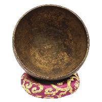 [old], Buddhist [real Antique] Hand Beaten [stand Naga] Singing Bowl, [select Accessories]