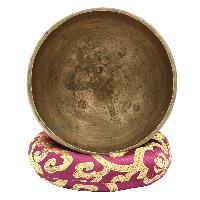 [old], Buddhist [real Antique] Hand Beaten [stand Naga] Singing Bowl, [select Accessories]
