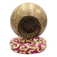 [old], Buddhist [real Antique] Hand Beaten [stand Naga] Singing Bowl, [select Accessories]