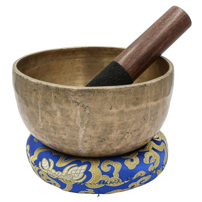 [old], Buddhist [real Antique] Hand Beaten [kopre] Singing Bowl, [select Accessories]