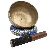 [old], Buddhist [real Antique] Hand Beaten [kopre] Singing Bowl, [select Accessories]