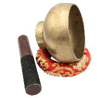 [old], Buddhist [real Antique] Hand Beaten [stand Naga] Singing Bowl, [select Accessories]