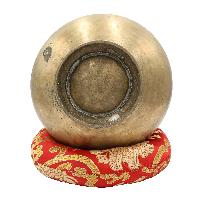 [old], Buddhist [real Antique] Hand Beaten [stand Naga] Singing Bowl, [select Accessories]