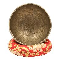 [old], Buddhist [real Antique] Hand Beaten [stand Naga] Singing Bowl, [select Accessories]