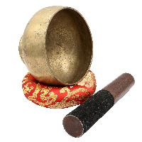 [old], Buddhist [real Antique] Hand Beaten [stand Naga] Singing Bowl, [select Accessories]