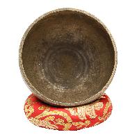 [old], Buddhist [real Antique] Hand Beaten [stand Naga] Singing Bowl, [select Accessories]