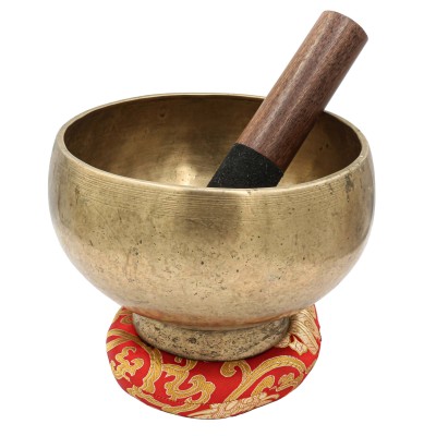 [old], Buddhist [real Antique] Hand Beaten [stand Naga] Singing Bowl