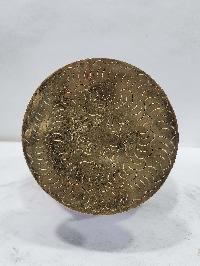 Tibetan Offering Vessel - Flowers With Stone Setting, Imitation Amber