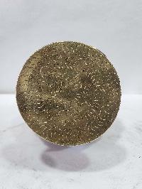 Tibetan Offering Vessel - Flowers With Stone Setting, Imitation Amber