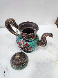 Tibetan Bhumpa- Bhumba Tea Pot, With Stone Setting