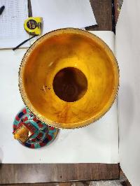 Tibetan Offering Vessel -hlyosar Stupa Box
, With Stone Setting, Imitation Amber