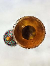Tibetan Offering Vessel -hlyosar Stupa Box
, With Stone Setting, Imitation Amber