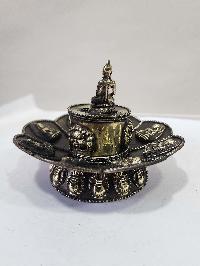 Hand Beaten Dhakya Cup With [amitabha Buddha] And Ashtamangala
