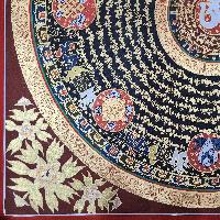 Mantra Mandala, Buddhist Tibetan Thangka, [hand Painted], Ashtamangala