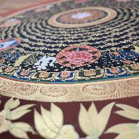 Mantra Mandala, Buddhist Tibetan Thangka, [hand Painted], Ashtamangala