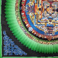Buddhist Hand Painted Tibetan Thangka Of Kalachakra Mandala Thangka Painting