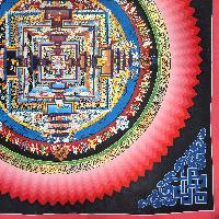 Buddhist Hand Painted Tibetan Thangka Of Kalachakra Mandala Thangka Painting
