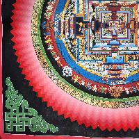Buddhist Hand Painted Tibetan Thangka Of Kalachakra Mandala Thangka Painting